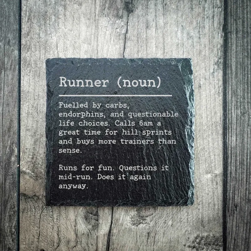 Funny Runner Dictionary Definition Slate Coaster-1